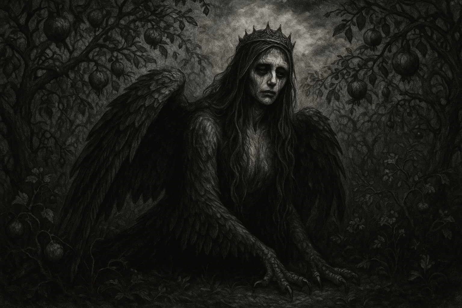 Alkonost bird monster